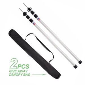 Aluminum Alloy Tent Pole Adjustable Tent Support Rods Beach Shelter Tarp Awning Pole for Camping Hiking Tent SH062