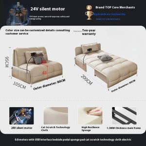 [CozyNest ] Sofa Single Sofa  Folding Recliner Sofa Multifunctional Lazy Sofa Modern Minimalist Sofa Chair Living Room Electric Recliner Sofa