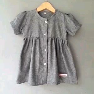 Baju bayi Cewek dress perempuan 6bulan 1Tahun 2thn sampai 3th warna hijau abu Lucu