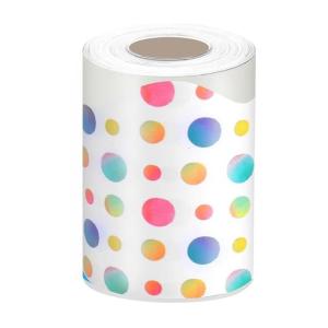 10m Adhesive Bulletin Board Trim for Classroom Decorations Colorful Dots Bulletin Board Border Back-to-School Supply