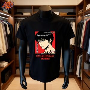 Casual Original MenS Slam Dunk T-Shirt Black T-Shirt White Short-Sleeved Shirt Comfortable And Breathable Crew Neck