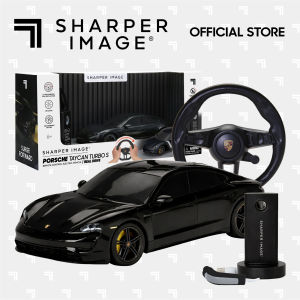 Sharper Image Toy RC Black Porsche Taycan Turbo S Real Drive (1216034500) 1:20 Scale Remote Control Car Vehicles