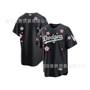 MLB Dodgers Dodgers17. # Ôtani5. # 50 # 18 # 22 # Áo bóng chày thêu phong cách Sakura có sẵn trong kho