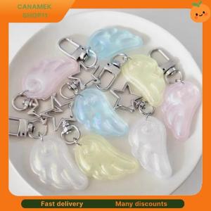 ❣️❣️❣️ 1 Piece Women Backpack Decoration Korean Ins Angel Wing Keychain Y2K Japanese Magical Girl Star Keychain Bag Charms Car Keyring