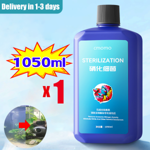 Purify 10 years of sewage in 1 second nitrifying bacteria aquarium 1050ml Nitrobacter Nitrogen No need to change water bacteria starter aquarium algae remover aquarium Non-toxic and safe for fish and plants 硝化细菌鱼缸 硝化细菌 养鱼水质稳定剂