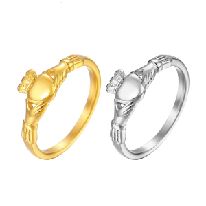 Sturdy Steel Claddagh Wedding Rings Offering Comfort Durability and Elegant Touch for Couples Embracing Tradition