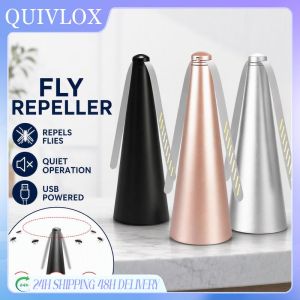 Fly Repeller Fan Battery Powered Tabletop Bug Repellent Soft Blade Reflective For Patio BBQ