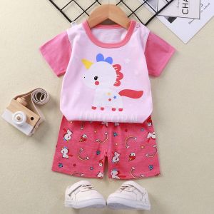 Stelan Pakaian Baju Jalan Anak Bayi Perempuan Laki Laki Lengan Pendek umur 1 2 3 tahun
