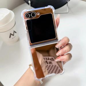 Fashion Make Up Mirror Hard Case for Samsung Galaxy Z Flip 6 5 4 3 7 Ultra Slim Bumper Shockproof Cover for Samsung Z Flip6