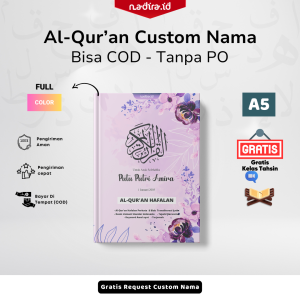 Al quran Custom Nama by nadira.id  Fitur Lengkap 8 Blok Terjemah Latin Tajwid - Desain Ungu