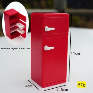 YUDESHUI Mini Tủ lạnh tủ đựng đồ đồ nội thất GỗNhựa Đa phong cách Ghế ăn bàn ăn  Đồ dùng gia đình Đồ chơi