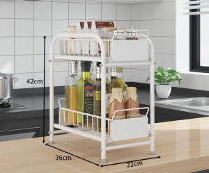 Under Sink Rack Kitchen Sliding Storage Organizer Dapur Basket Pull Out Organizer Drawer Pantry