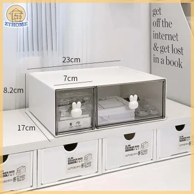 ZTHOME [Home Tidying] Thỏ xử lý kết hợp ngăn kéo hộp văn phòng phẩm tổ chức Máy tính để bàn sinh viên đa ngăn kéo ngăn bút chì tủ