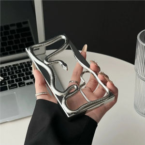 Ốp lưng mạ rỗng hình rắn 3D sáng tạo cho Samsung Galaxy S25 S24 S23 FE S22 Ultra tản nhiệt màu sắc đồng