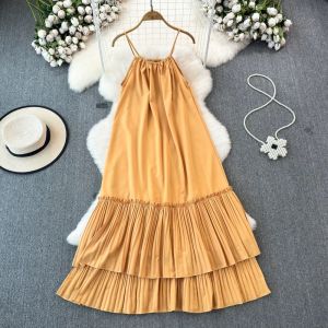 D11739 Double Pleated Mermaid Long Dress