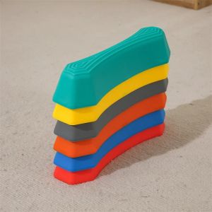 Curved Balance Stones For Kids Non Slip Children Sensory Stepping Stones Indoor Outdoor Obstacle Course Balance Bridge Toy