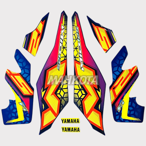 STRIPING STICKER LIS LES POLET yamaha Mio m3 125 mio125 2023 2024 Merah Hitam Fullset list stiker motor standar berkualitas termurah