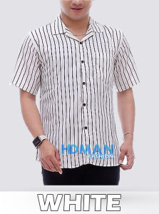 Kemeja Salur Kemeja Stripe Lengan Pendek Cowok Hem Salur Hem Stripe Baju M L XL XXL 3XL 4XL