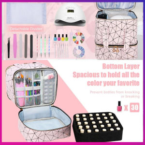 Nail Polish Carrying Bag with Manicure Tools Storage Easy To Carry Upgraded Organizer Case