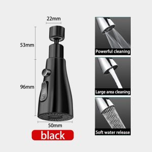 KAWA 360° Rotatable Kitchen Faucet Nozzle Sprayer Stainless Steel Water Tap Shower Spray Head Durable Faucet Nozzle