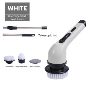 XTEN Electric Cleaning Brush For Bathroom 8 In 1 Cleaning Brush Tub and Floor Tile 360° Electric Spin Scrubber