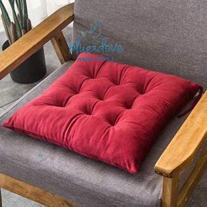 BLUEDOVE Non Slip Chair Pads Seat Cushions Cover with Ties for Dining Chairs Office Chairs Hardwood Floors 100% Polyester Cover Chair Cushions Brown 1 Pc 15"x15" B-45
