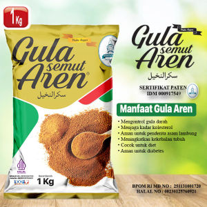 Gula Aren Bubuk Asli Grade A 1kg Gula Aren Semut Brown Sugar Asli Palm Sugar Pondok Aren Bpom Halal MUI
