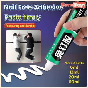 E.B. Strong Nail Free Adhesive Super Glue Quick-Drying No-Punch Adhesive For Plastic Glass Metal