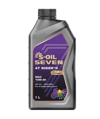 S-Oil Seven น้ำมันเครื่อง สังเคราะห์แท้ 4T Rider #9 Fully Synthetic เบอร์ 10W-40 10W-50 มาตราฐาน JASO MA2