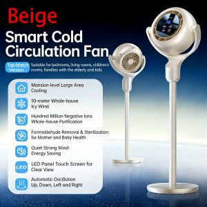 Air Circulation Fan Quiet Electric Stand Fan Strong Wind 6-Speed Floor Fan Natural Circulating Airflow with Remote Control for Home and Office