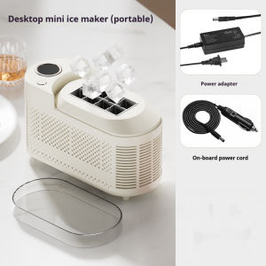 【Malaysia plug】Ice Maker Machine Mini Home/Car 6 Ice Cubes Electric Ice Maker Automatic Smart 10 minutes Fast Ice Making 制冰机
