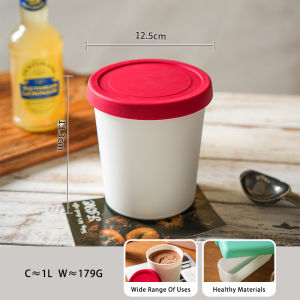 Vision Homemade Ice Cream Mold With Lid DIY Ice Cream Box Frozen Food Grade Fresh-keeping Box Ice Cream Maker Popsicle Block Ice Box Ice Tray