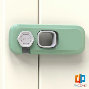 Time Zones  ล็อคนิรภัยสี่เหลี่ยม ตัวล็อคประตูตู้เย็น ราคาต่อ 1 ชิ้น  ตัวล็อคที่ป้องกันไม่ให้เด็กเปิดลิ้นชัก safety lock