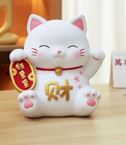 Ống Tiết Kiệm Mèo Trắng Lucky Cat Heo Đất Ba Phong Cách Trang Trí Quà Tặng