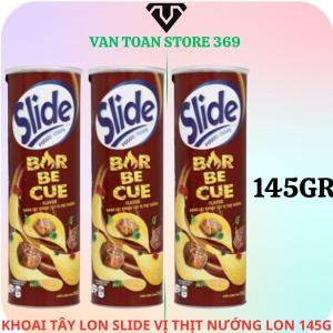 Bánh lát khoai tây SLIDE vị thịt nướng lon 145g