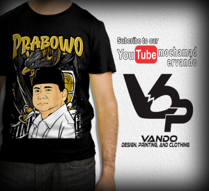 KAOS PRABOWO SUBIANTO / KAOS PRIA DISTRO PRABOWO / PRABOWO SUBIANTO / BAJU HITAM LENGAN PENDEK