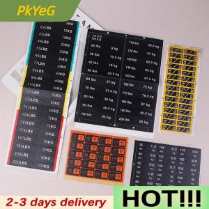 PkYeG Weight Stack Labels 4.5kg To 150kg Black Background White Number Weight Stickers For Fitness Equipment Gym Strength Training