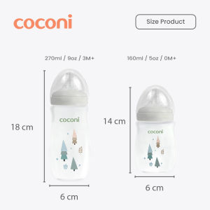 COCONI ComfortFeed Glass Bottle | Botol Susu Dot Kaca Bayi Silikon Coating Pertama di INDONESIA