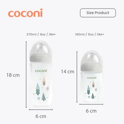 COCONI ComfortFeed Glass Bottle | Botol Susu Dot Kaca Bayi Silikon Coating Pertama di INDONESIA