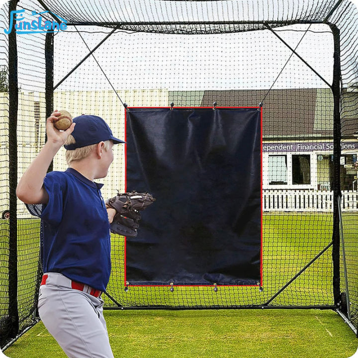 FunsLane Pitching Backdrop, 4.8ft x 5.9ft Batting Cage Backdrop ...