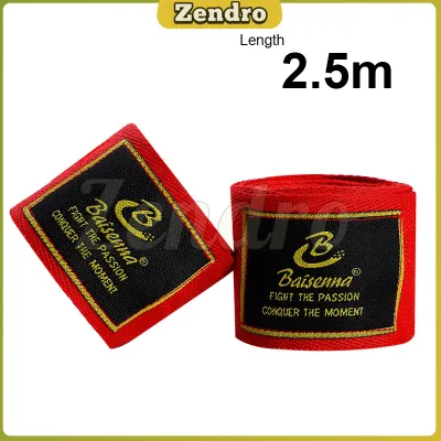 ZEO 1.5M/2.5M/5M Boxing Training Bandages Cotton Sports Bandages Hand Wraps 1 Pair