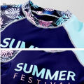 Swimming Suit for Kids Girls 3 Pieces Set Swimwear Swimming Outfit for Girls Teens Long Sleeve Rash Guard 3-16 Y Kids Swimsuit  3 In 1 Set Deep Blue Patchwork. 
