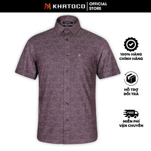 Sơ Mi Tay Ngắn Màu Nâu Form Tailor Fit Chống Nhăn Lai Ngang - Áo Nam Khatoco