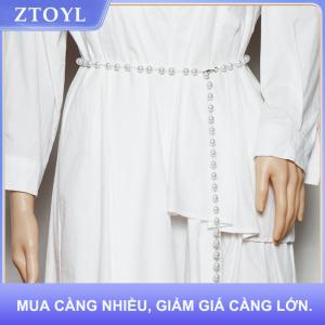 【ZTOYL】 Phụ Nữ Thời Trang Thắt Lưng Sang Trọng Thiết Kế Vành Đai Ngọc Trai Dây Thắt Lưng Trắng Eo Chuỗi Tất Cả Các Trận Đấu Ngọc Trai Vành Đai Mặt Dây Chuyền Cho Phụ Nữ
