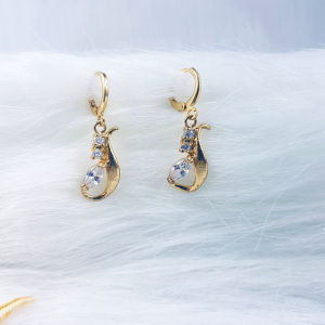 Bông Khuyên Tai Nữ Màu Vàng Đính Đá Lấp Lánh Hoa Tai Cao Cấp Thiết Kế Nhiều Mẫu Thời Trang Hấp Dẫn