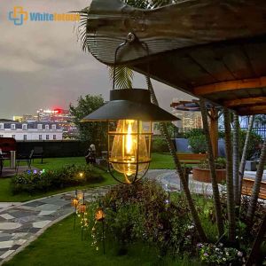 Whitelotous Đèn Lồng Cắm Trại Cổ Điển Năng Lượng Mặt Trời Đèn Ngủ Cổ Điển Chống Nước Đèn Treo Lều Ngoài Trời Di Động Đèn Chùm LED Để Đi Bộ Đường Dài Trang Trí Sân Vườn