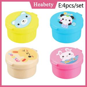 Heabety Phim hoạt hình nước sốt chai mini Bento hộp động vật người bạn nước tương hộp nước sốt cà chua mật ong salad Sauce container Bento Hộp phụ kiện
