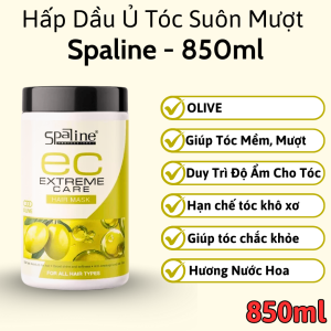 Hấp Dầu Ủ Tóc Suôn Mượt Spaline 850ml VITAMIN B5 OLIVE Giúp Tóc Mềm Mượt Hương Nước Hoa .