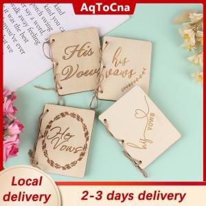 [COD] AqToCna Ship within 24 hours 2PCS Wedding Vow Books Wedding Vow Notebook Creative Sturdy Kraft Paper Handbook