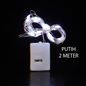 Lampu LED Balon Kelap Kelip Warna Warni 2 Meter untuk Dekorasi Balon Buket isi Boneka Ulang Tahun